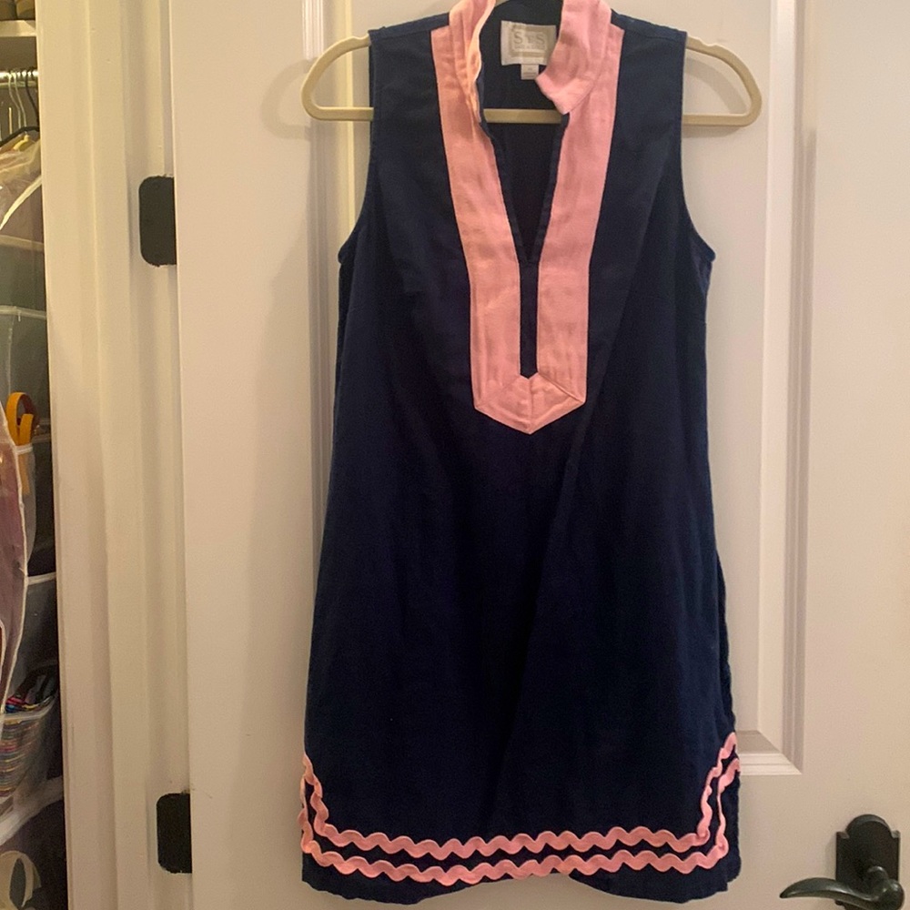 Sail to Sable Pink and Navy Dress